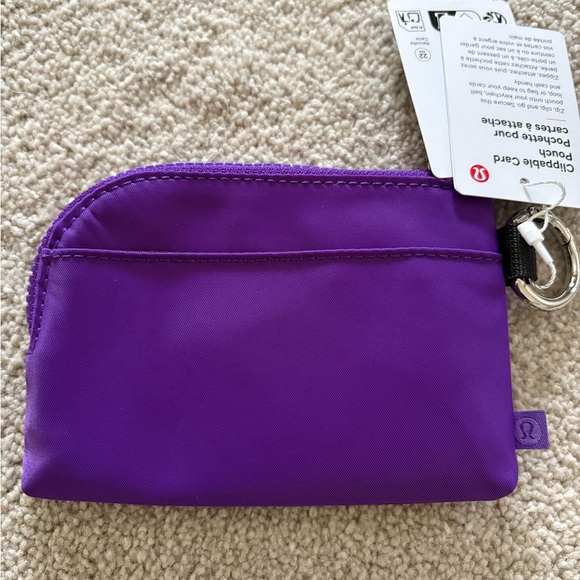 Lululemon Clippable Card Pouch NWT college purple - Picture 4 of 5